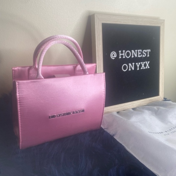 Pink satin Brandon Blackwood esr tote - Picture 1 of 3